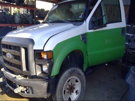 2009 FORD F350SD, WHITE-GREEN, LX, STD CAB, 6.8L, AT, 4WD. F25958
